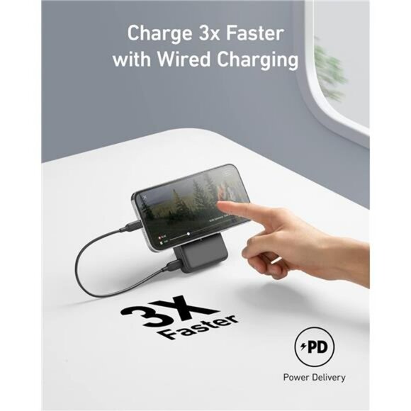 MagSafe Wireless Power Bank 10000mAh Charger with Stand for iPhone USB C - Picture 6 of 7